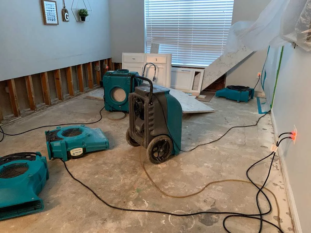 Dehumidifier in flood-cut room for Water Extraction & Removal in Watauga